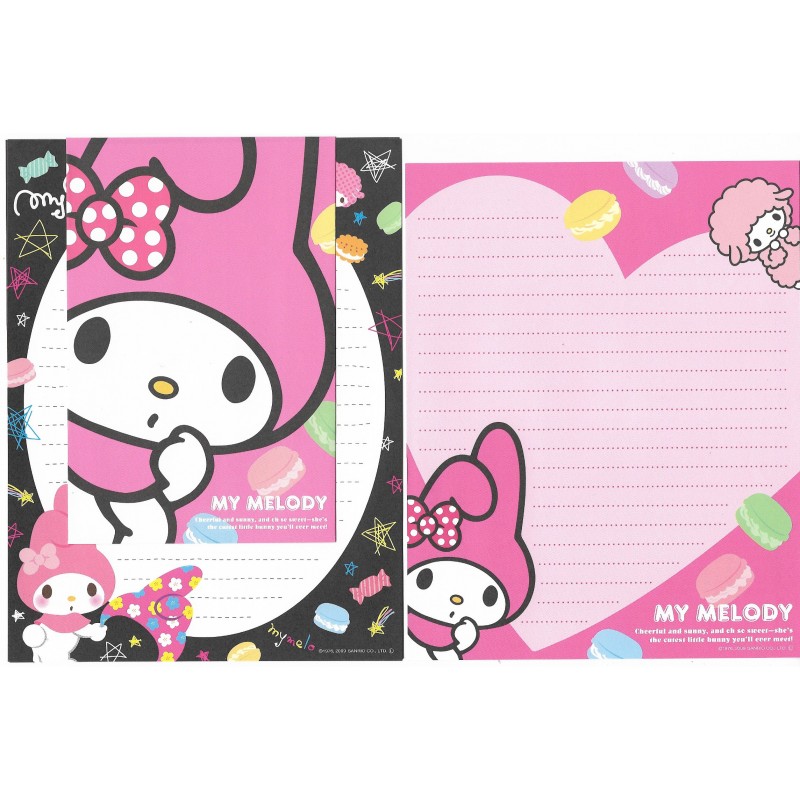 Ano 2009. Kit 2 Conjuntos de Papel de Carta My Melody Sweet Sanrio