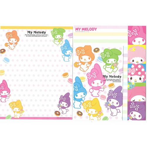 Ano 2009. Kit 2 Conjuntos de Papel de Carta My Melody Sweet Sanrio