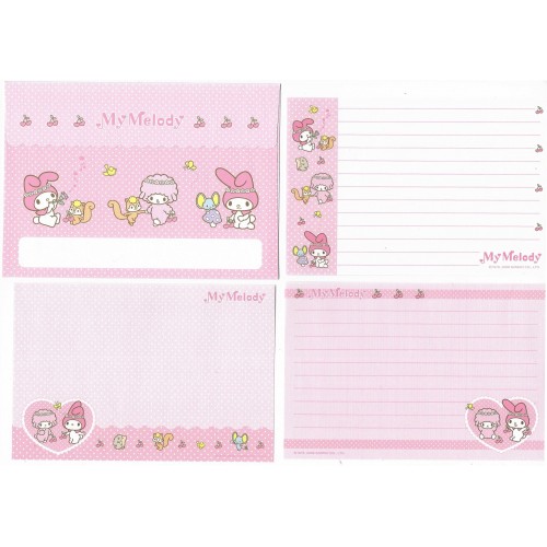 Ano 2008. Conjunto de Papel de Carta My Melody Trio Sanrio