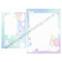 Ano 2015. Conjunto de Papel de Carta Little Twin Stars In the Heaven CAZ Sanrio