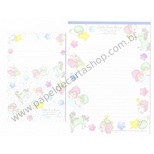 Ano 2015. Conjunto de Papel de Carta Little Twin Stars 273TS Sanrio