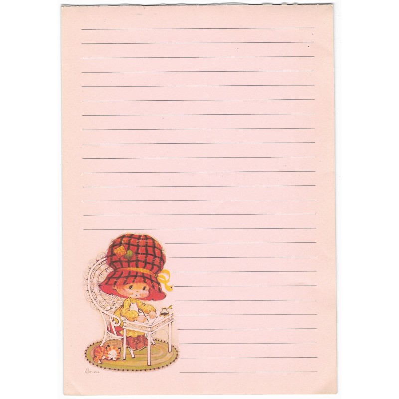 Papel de Carta Antigo Importado Bonnie Bonnets Tartan