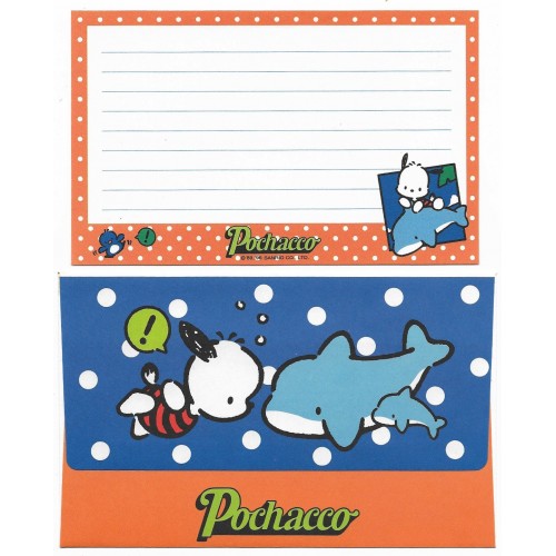 Ano 1996 Conjunto de Papel de Carta Pochacco GOLP Vintage Sanrio