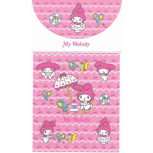 Ano 2000 Conjunto de Papel de Carta My Melody Vacations Vintage Sanrio