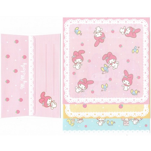 Ano 2006. Conjunto de Papel de Carta My Melody Strawberry Sanrio