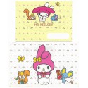 Ano 2000. Conjunto de Papel de Carta My Melody Yellow Antigo (Vintage) Sanrio