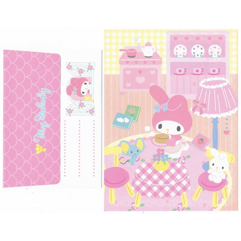 Ano 2006. Conjunto de Papel de Carta My Melody Cake Sanrio