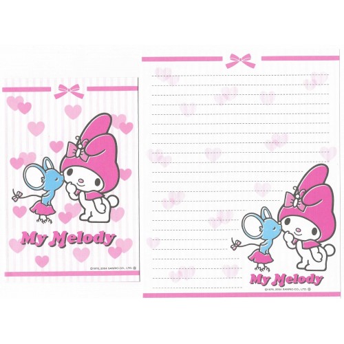 Ano 2004. Kit 8 Conjuntos de Papel de Carta My Melody Sanrio