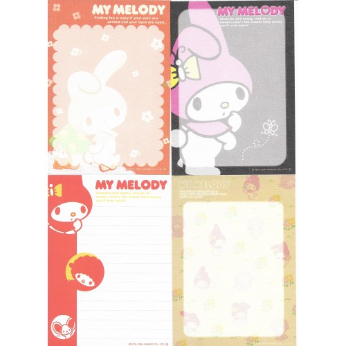 Ano 2004. Kit Coleção 8 NOTAS My Melody Sanrio