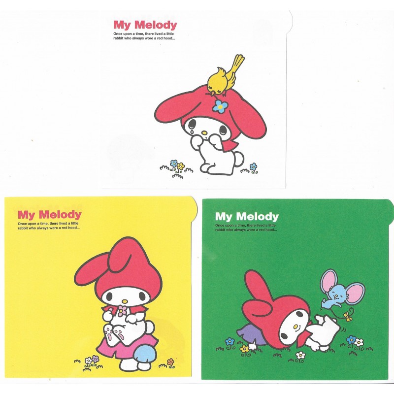 Ano 2006. Kit 3 NOTAS My Melody Red Hood Sanrio