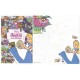 Kit 2 Conjuntos de Papel de Carta Disney Alice in Wonderland Trio