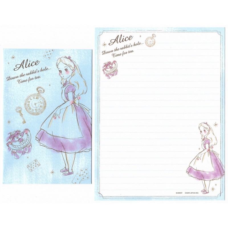 Conjunto de Papel de Carta Disney Alice Time For Tea