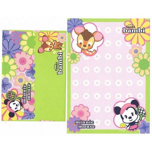 Kit 3 Conjuntos de Papel de Carta Disney Cuties