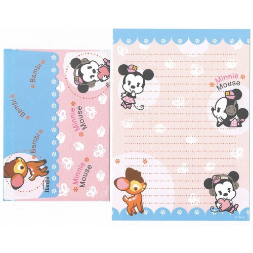 Kit 3 Conjuntos de Papel de Carta Disney Cuties