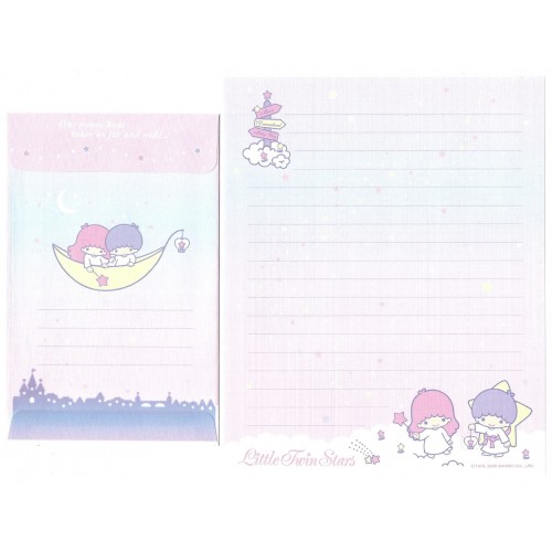 Ano 2005. Conjunto de Papel de Carta Little Twin Stars CLL Sanrio