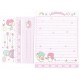 Ano 2004. Conjunto de Papel de Carta Little Twin Stars Snack Sanrio