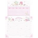 Ano 2004. Conjunto de Papel de Carta Little Twin Stars Snack2 Sanrio