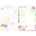 Ano 2004. Kit 2 Papéis de Carta Little Twin Stars ESP Sanrio