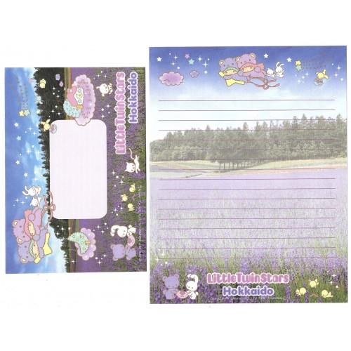 Ano 2011. Conjunto de Papel de Carta Little Twin Stars Hokkaido Sanrio