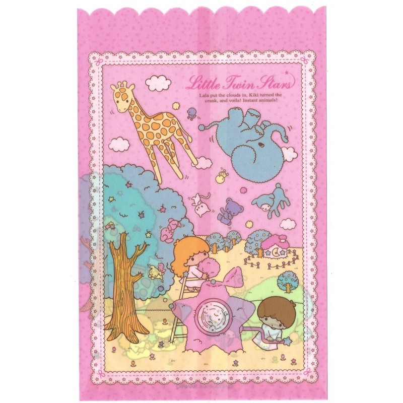 Ano 2004. Saco de Papel Little Twin Stars Animals Sanrio