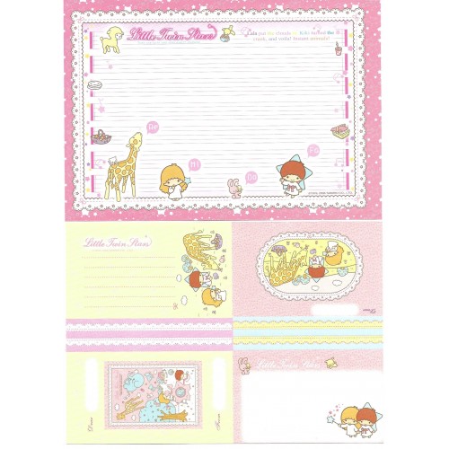 Ano 2006. Lote 16 Papéis de Carta Little Twin Stars Animals Sanrio