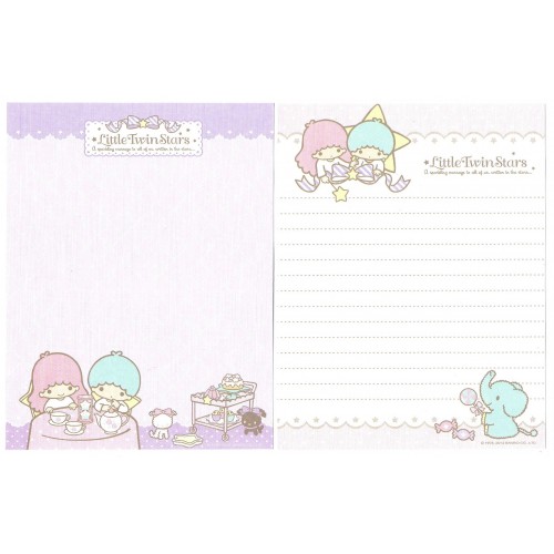 Ano 2014. Lote 12 Papéis de Carta Little Twin Stars Sanrio