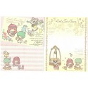 Ano 2010. Conjunto de Papel de Carta Little Twin Stars Friends2 Sanrio