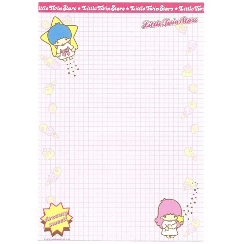 Ano 2003. Kit 2 Papéis de Carta A4 Little Twin Stars Dreamy Sweet Sanrio