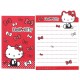 Ano 2014. Kit 2 Conjuntos de Mini-Papel de Carta Hello Kitty Ribbon