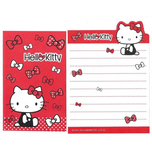 Ano 2014. Kit 2 Conjuntos de Mini-Papel de Carta Hello Kitty Ribbon