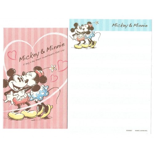 Kit 2 Conjuntos de Mini-Papel de Carta Mickey & Minnie CRS Disney