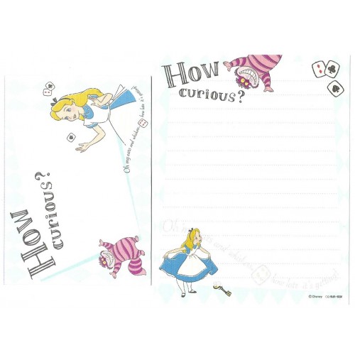 Conjunto de MINI-Papel de Carta Disney ALICE How Curious 1