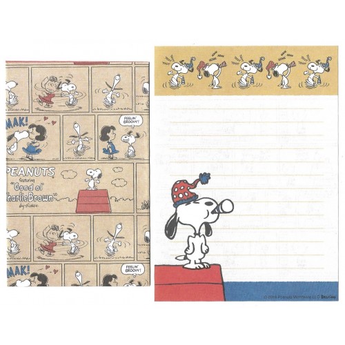 Kit 2 Conjuntos de Mini-Papel de Carta SNOOPY Delfino CAZ