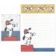 Kit 2 Conjuntos de Mini-Papel de Carta SNOOPY Delfino CAZ