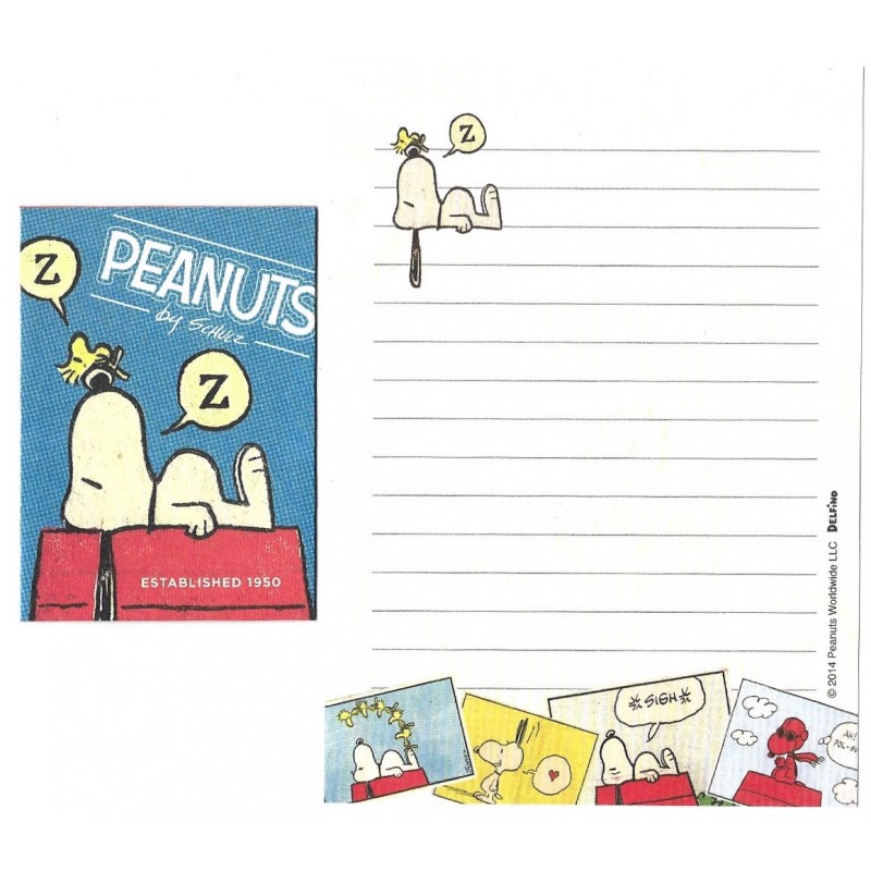 Kit 2 Conjuntos de Mini-Papel de Carta SNOOPY VINTAGE2 Peanuts