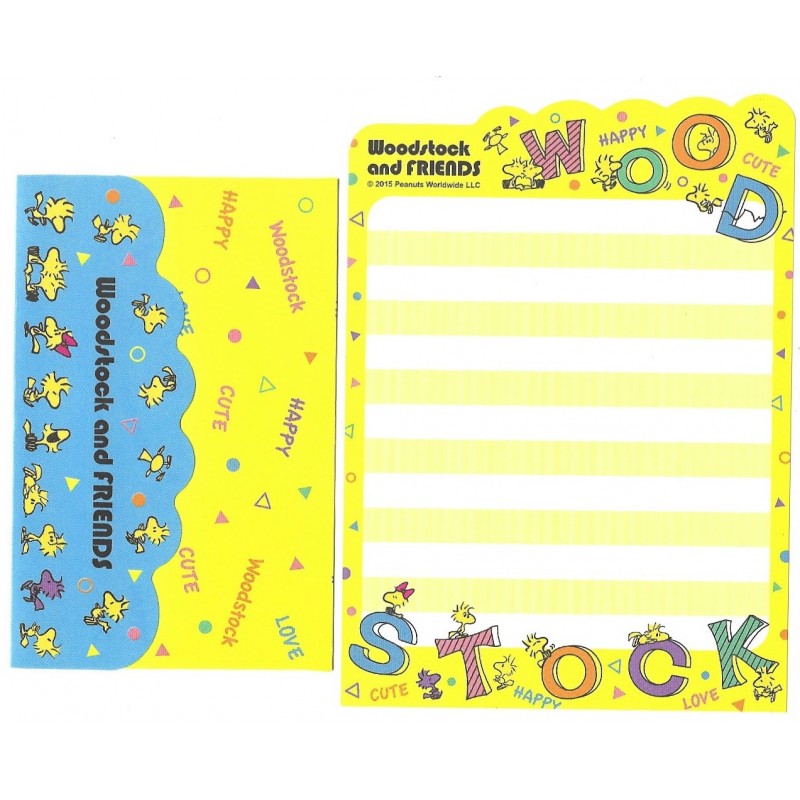 Conjunto de Mini-Papel de Carta Woodstock & Friends CAM Peanuts