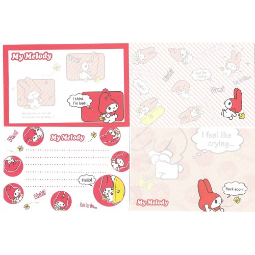 Ano 2006 Kit 4 Notas My Melody RED Sanrio
