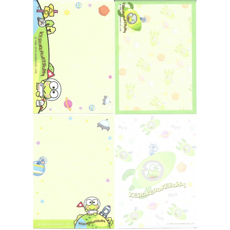 Ano 2016. Kit 4 Notas Sanrio Characters KeroKeroKeroppi 55th Sanrio