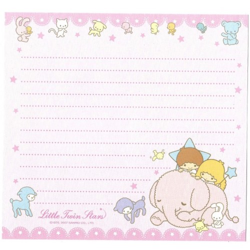 Ano 2007. Kit 4 Conjuntos Papel de Carta Little Twin Stars Sanrio