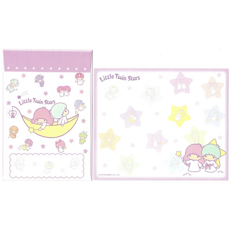 Ano 2009. Kit 4 Conjuntos Papel de Carta Little Twin Stars Sanrio