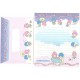 Ano 2008. Kit 4 Conjuntos Papel de Carta Little Twin Stars Sanrio