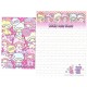 Ano 2012. Kit 4 Conjuntos de Papel de Carta Little Twin Stars Sparkles and Smiles Sanrio