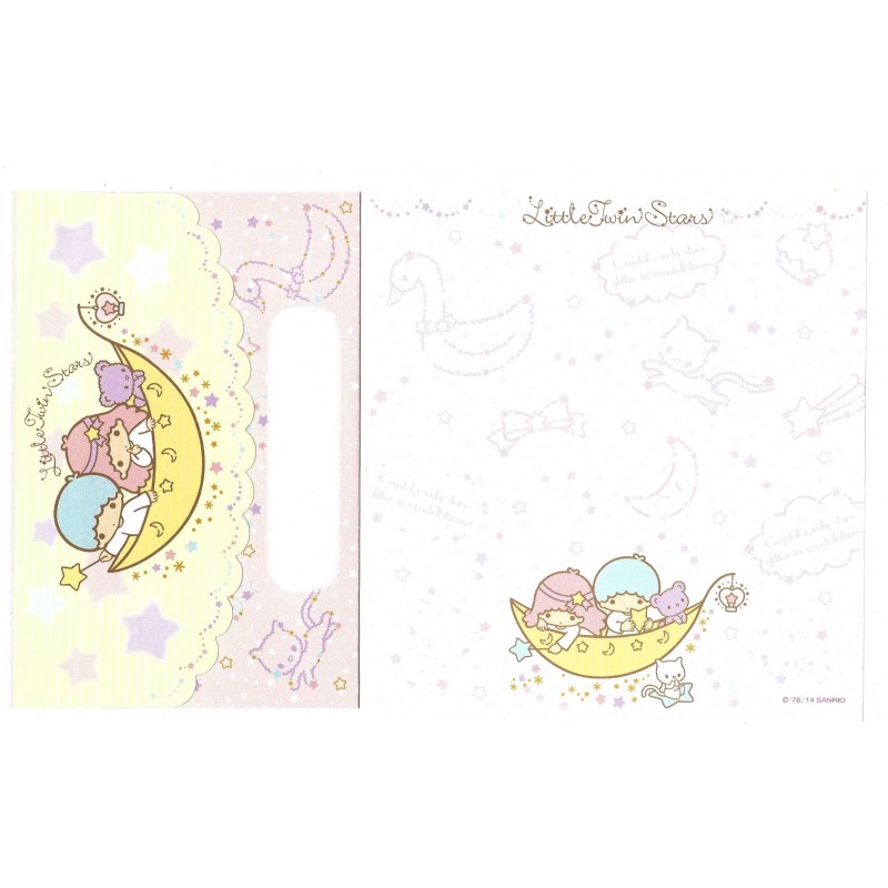 Ano 2014. Conjunto de Papel de Carta Little Twin Stars Sanrio