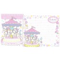 Ano 2014. Conjunto de Papel de Carta LTS Carroussel Sanrio