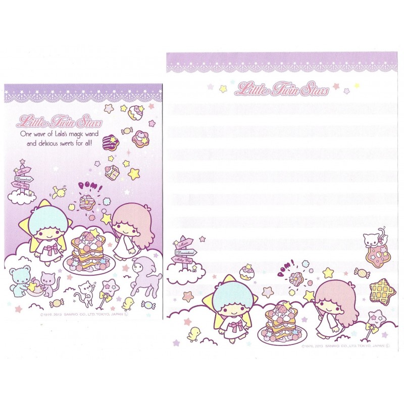 Ano 2013. Conjunto de Papel de Carta Little Twin Stars CRS3 Sanrio