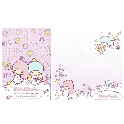 Ano 2013. Conjunto de Papel de Carta Little Twin Stars CRS5 Sanrio