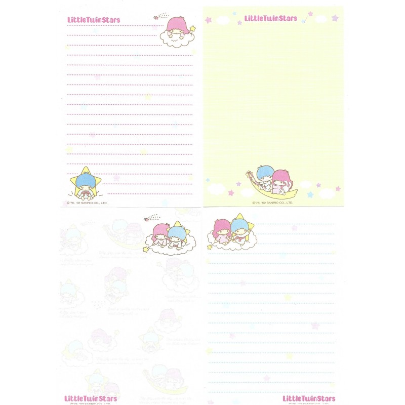 Ano 2002. Kit 4 Notas Little Twin Stars Sanrio