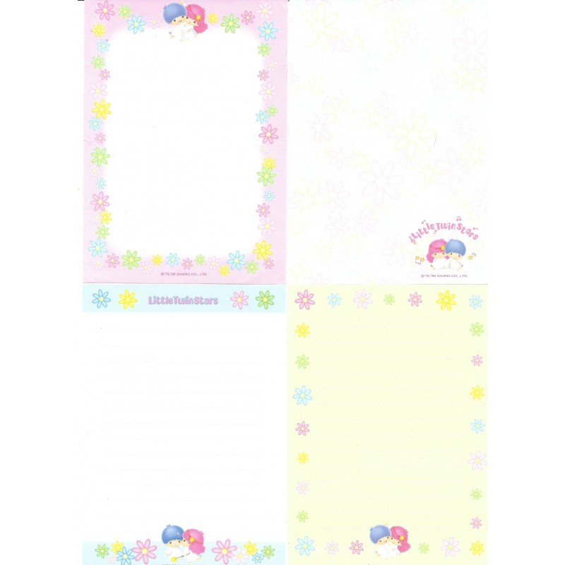 Ano 1998. Kit 4 Notas Little Twin Stars Sanrio