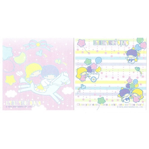 Ano 2004. Kit 2 NOTAS Little Twin Stars Baloons Sanrio