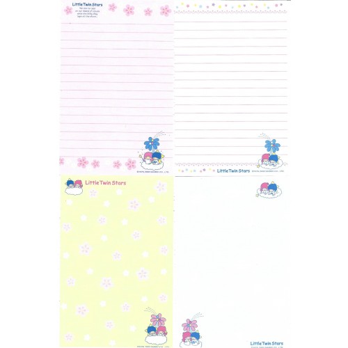 Ano 2003. Kit 4 NOTAS Little Twin Stars Sanrio